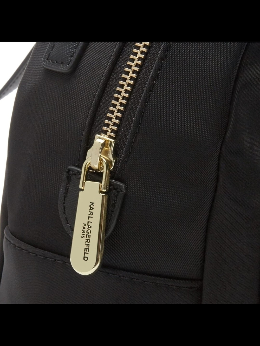 Karl Lagerfeld Paris NWT Amour Black Backpack Purse Retail $198 - Picture 4 of 7